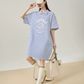 Striped Polo Shirt Mini Dress FER0296