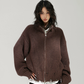 Stand Collar Zip-Up Knit Jacket ACS0389