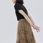 Ruffled Mid-Length Skirt SHN0028