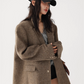 Retro Casual Gold Brown Blazer ACS0237
