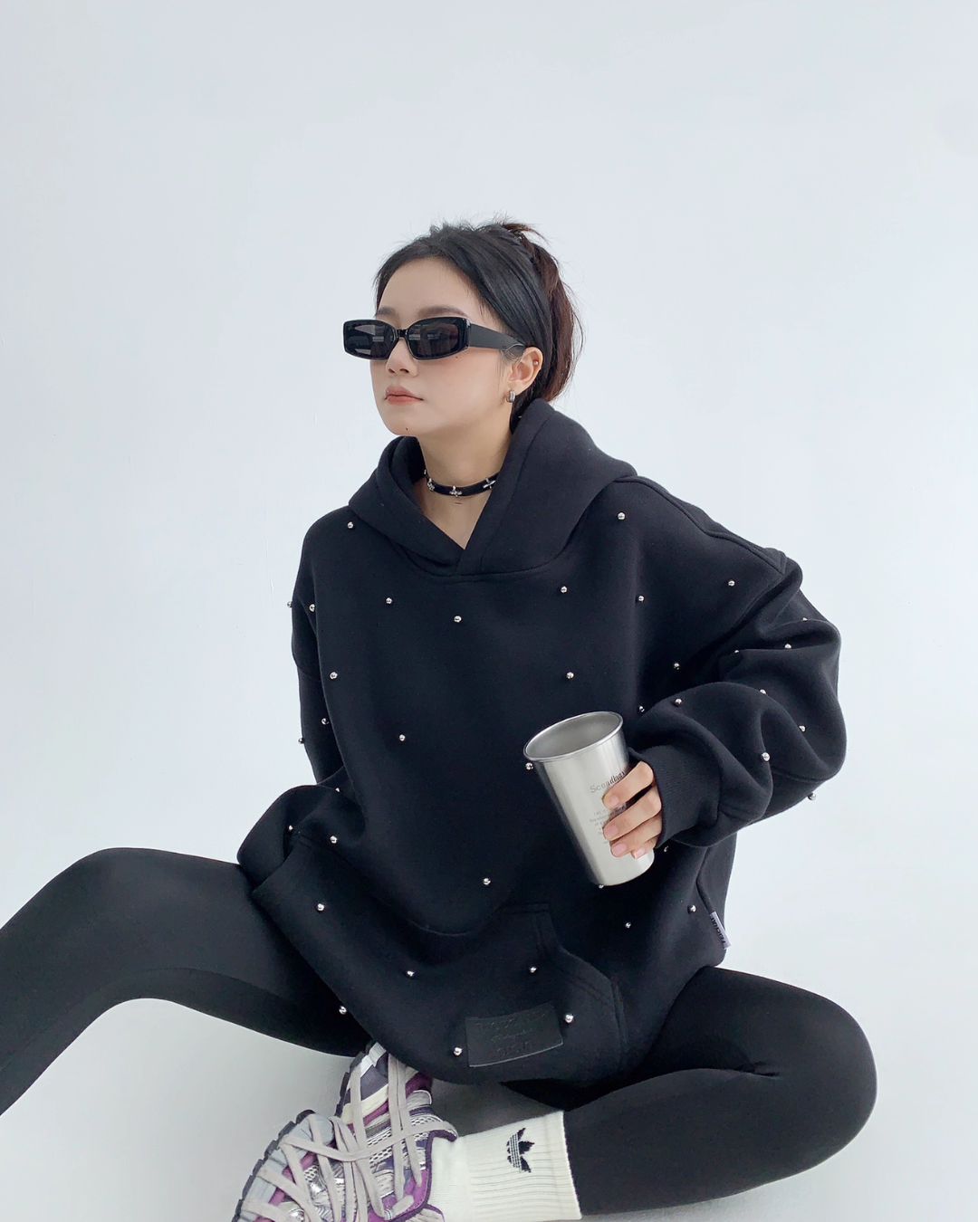 Silver Pearl Sweat Hoodie YLS0990