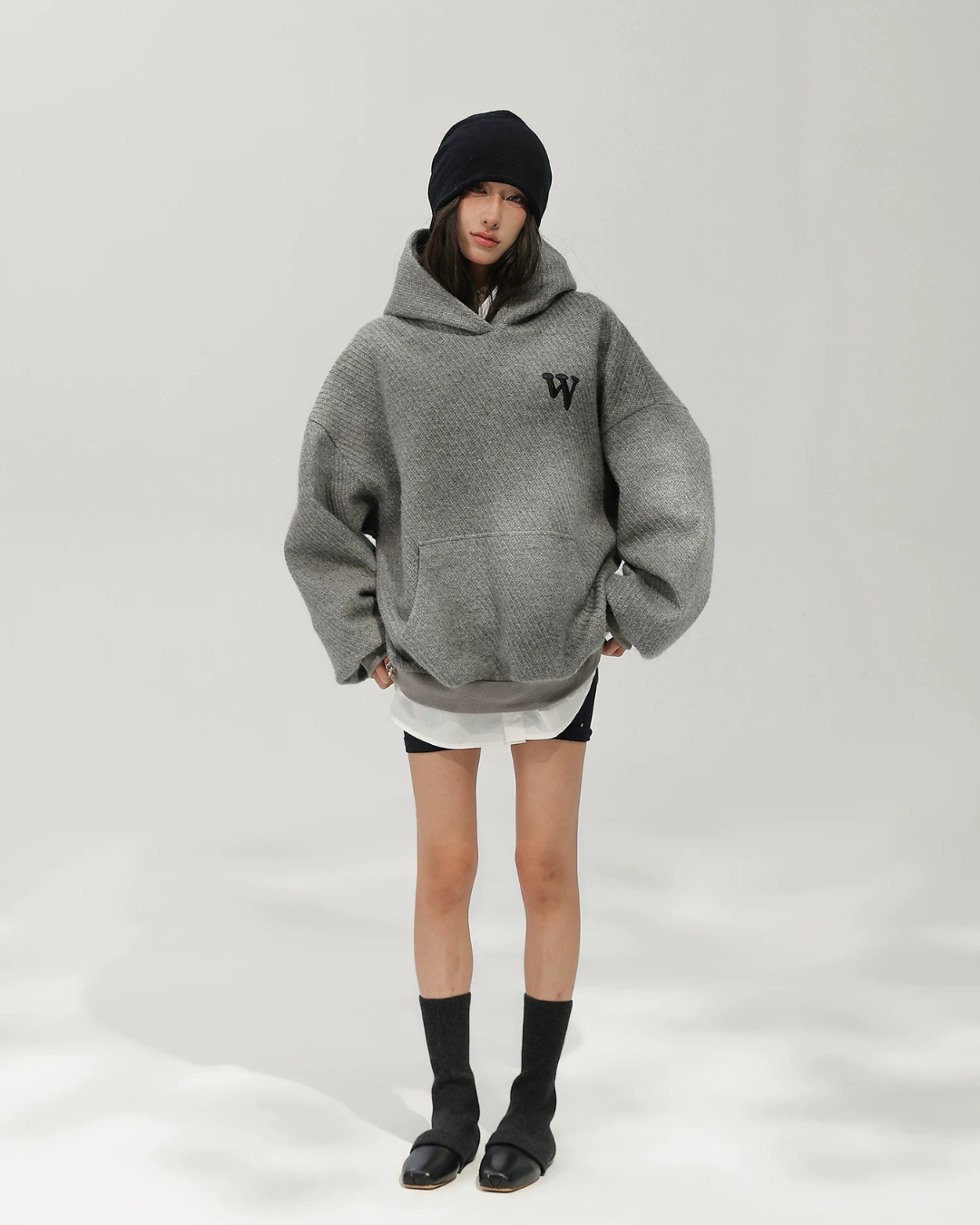 Wool Oversized Pullover Hoodie ACS0384