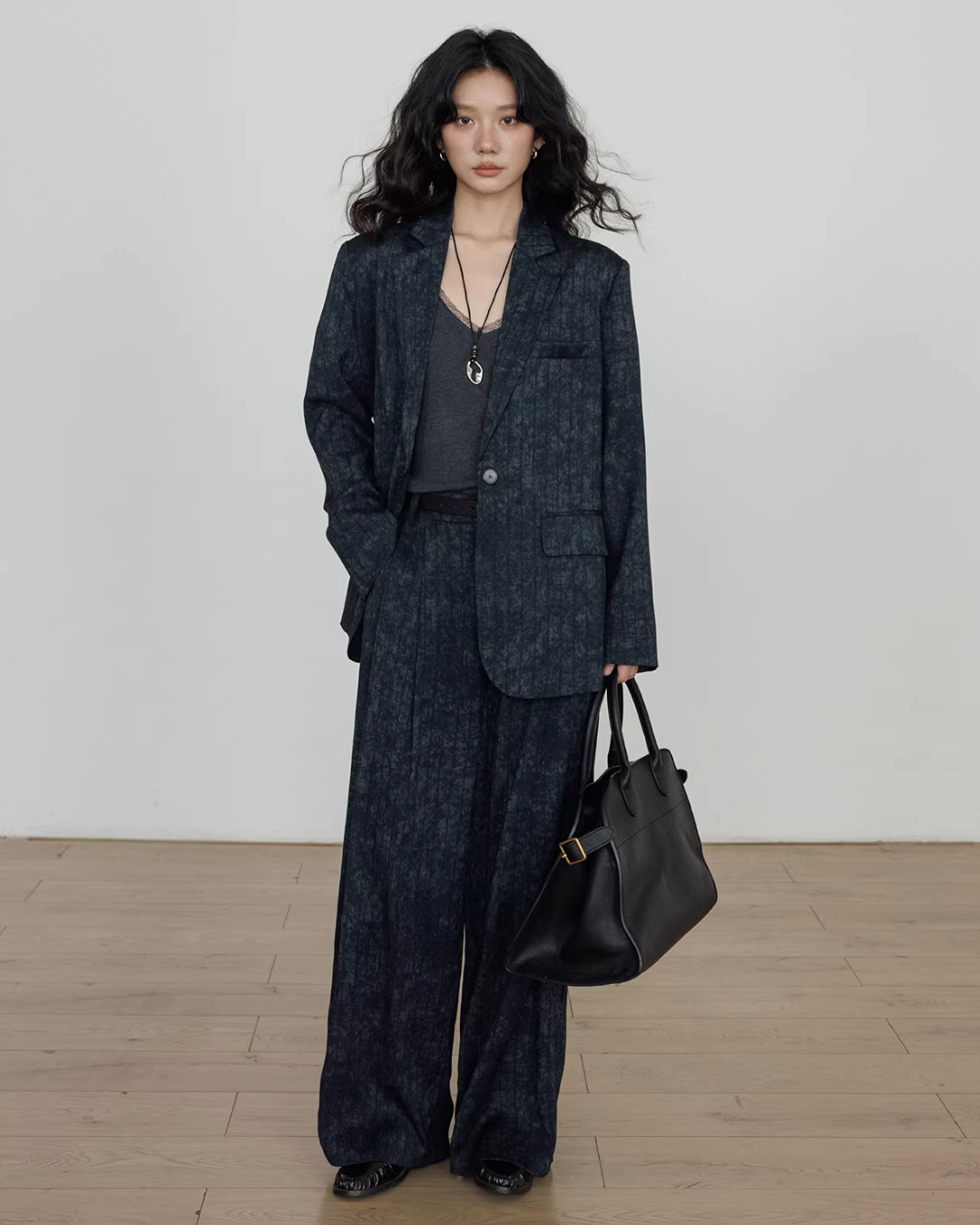 Linen Oversized Casual Jacket/Wide Pants VAS0181