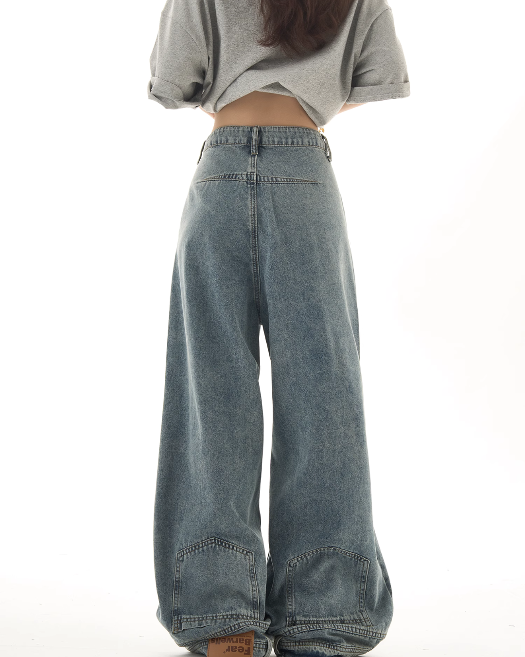 Vintage Unique Wide Denim Pants HGX0011