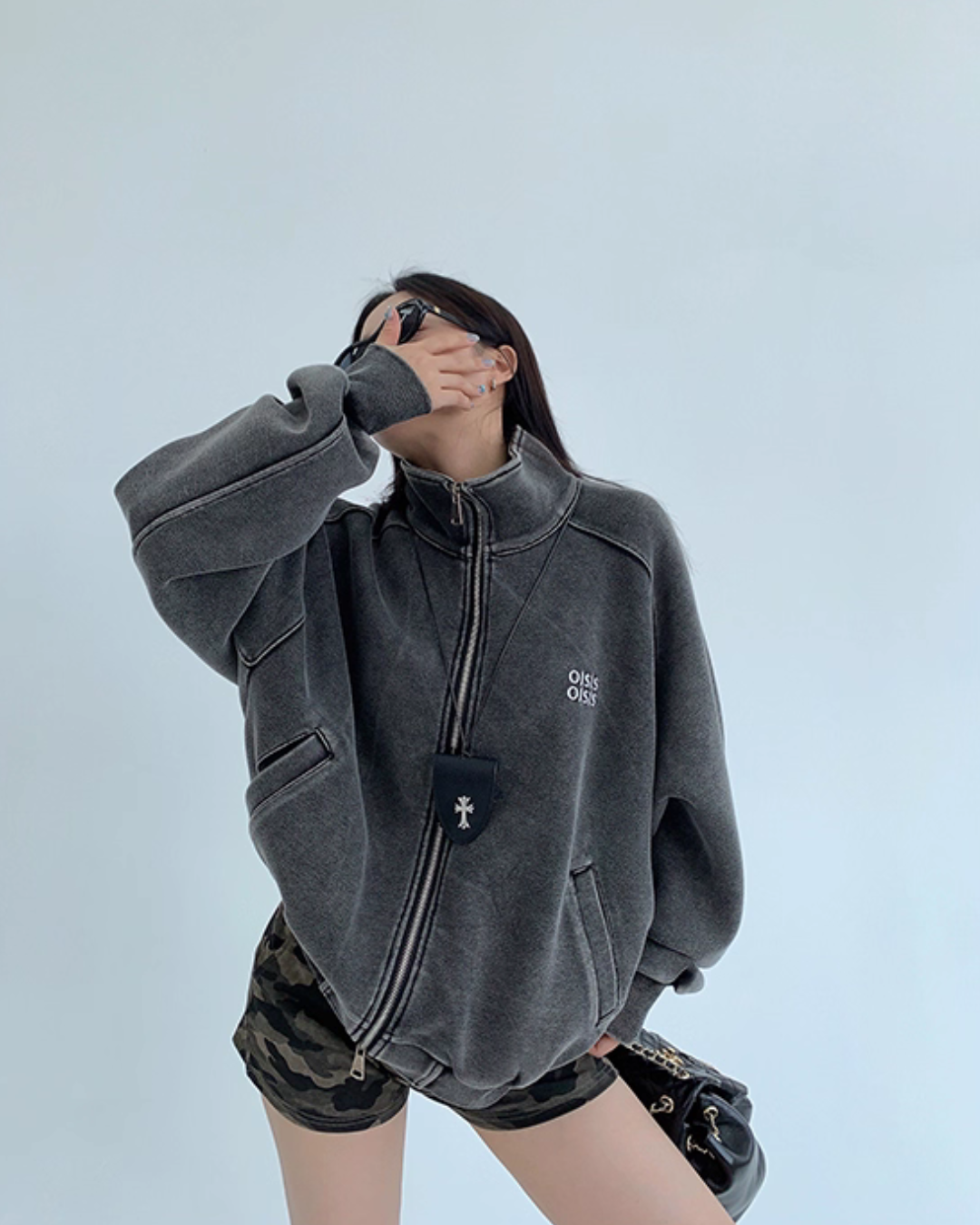 Stand Collar Zip Hoodie YLS0930