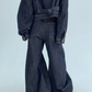 Dark Blue Wide Denim Pants YLS0904