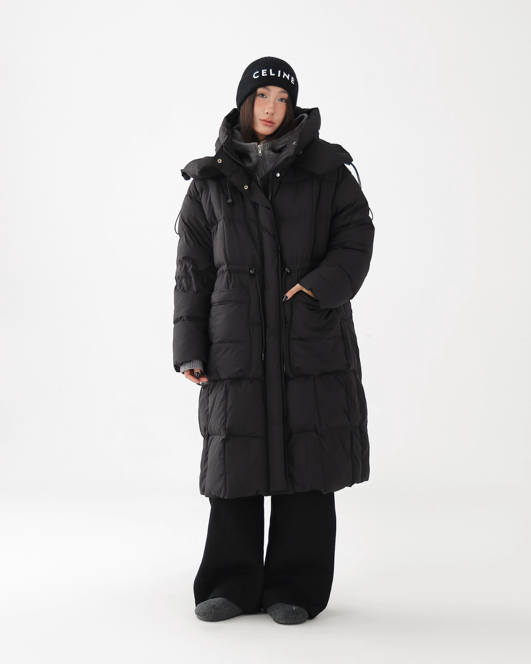 Stand Collar Down Long Coat ACS0331