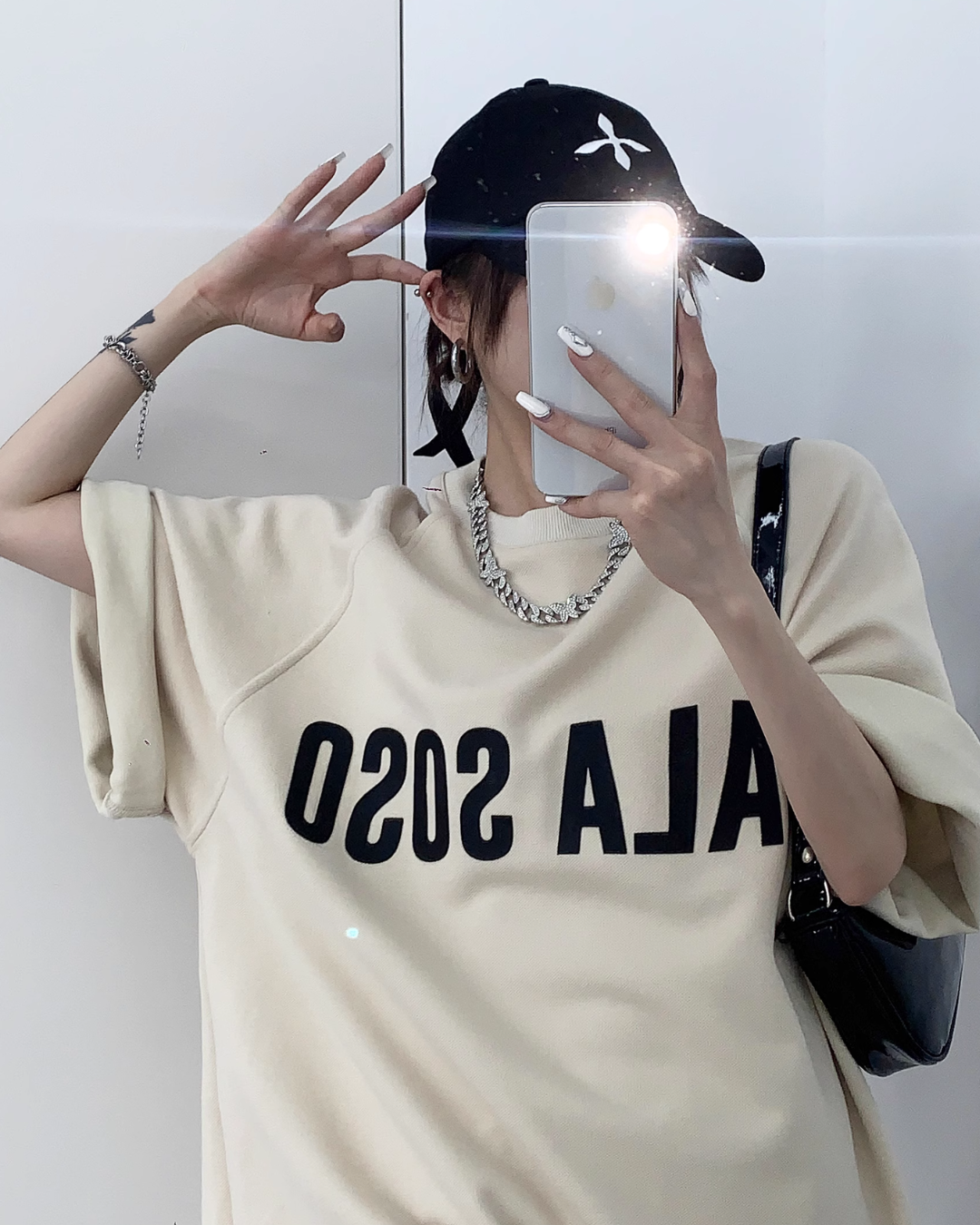 Logo Print Loose T-Shirt YLS0217