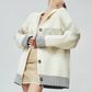 Cowichan-Style High Neck Knit Cardigan FER0372