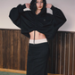 Shearled Cropped Hoodie / Mermaid Long Skirt IMC0037