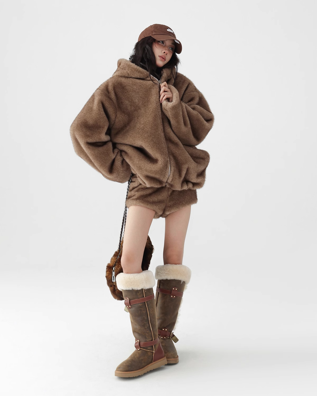 Fur Hoodie Jacket / Fur Shorts ACS0224