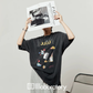 Vintage Print Short-Sleeve T-Shirt / Sweat Long Skirt LLA0653