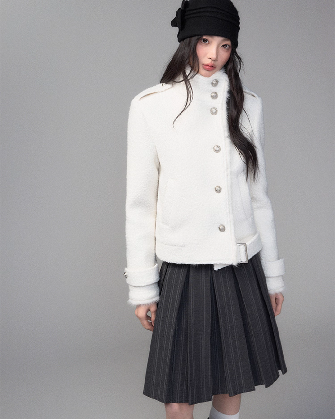 Stand Collar Wool Coat TRK0007