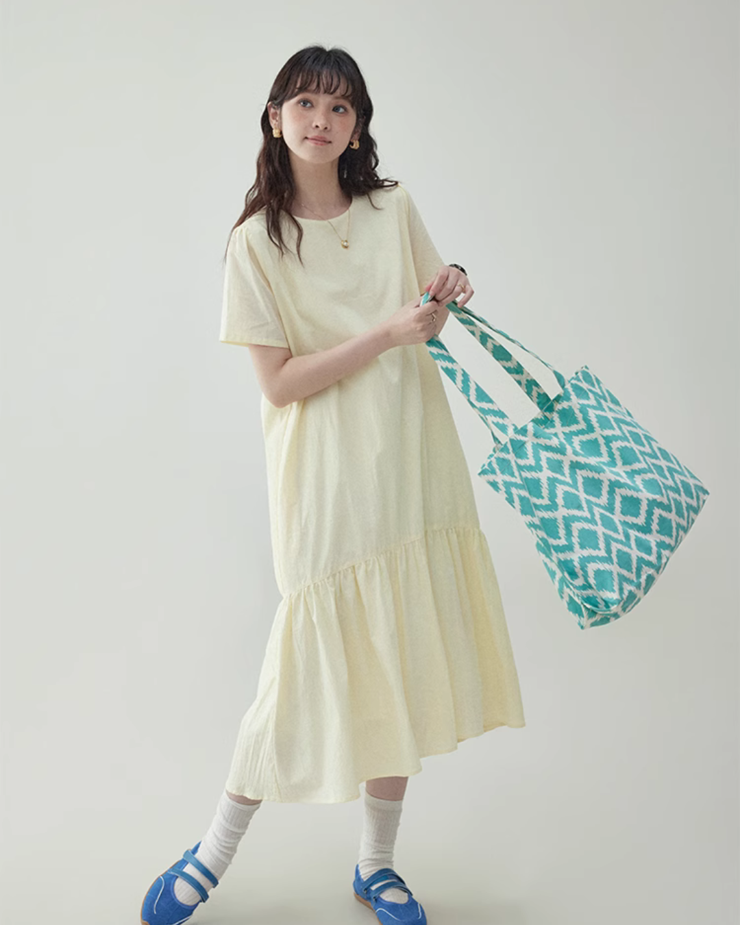 Round Neck Flare Long Dress AMU0030
