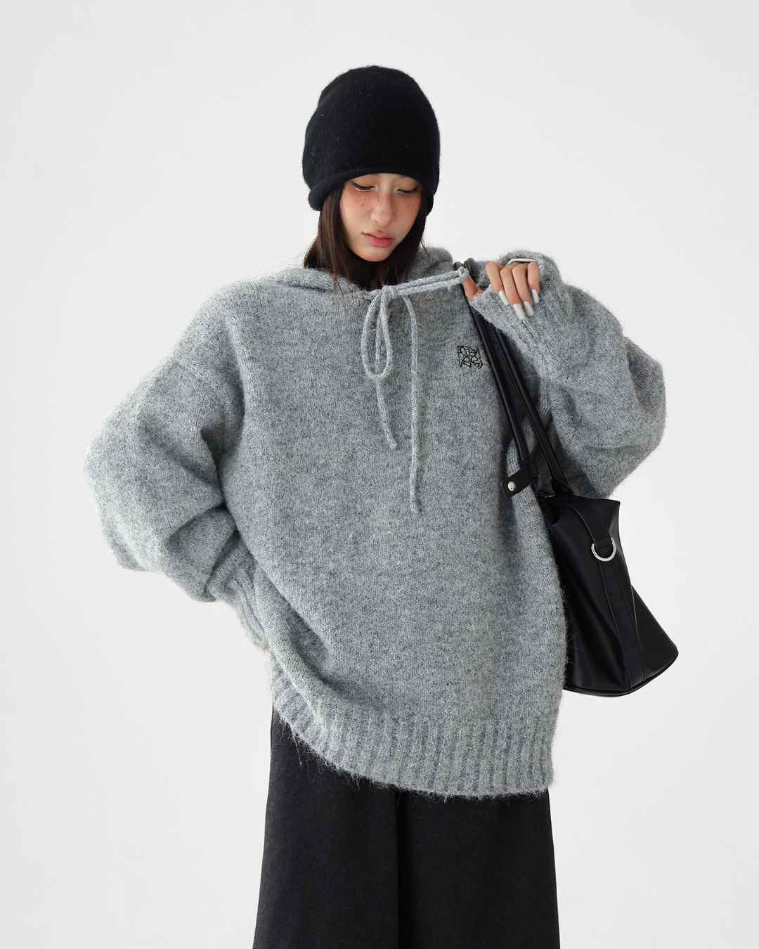 Wool Knit Hoodie Pullover ACS0317