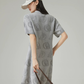 Graphic Knit Polo Mini Dress FER0233