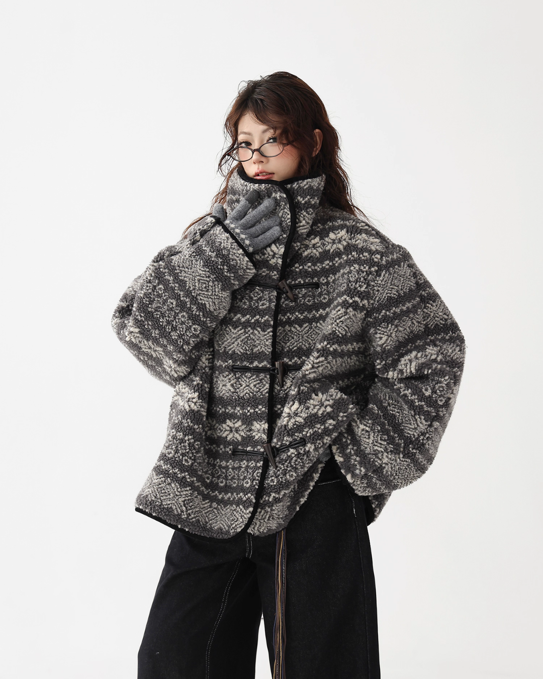 Nordic Pattern Fleece Jacket ACS0338