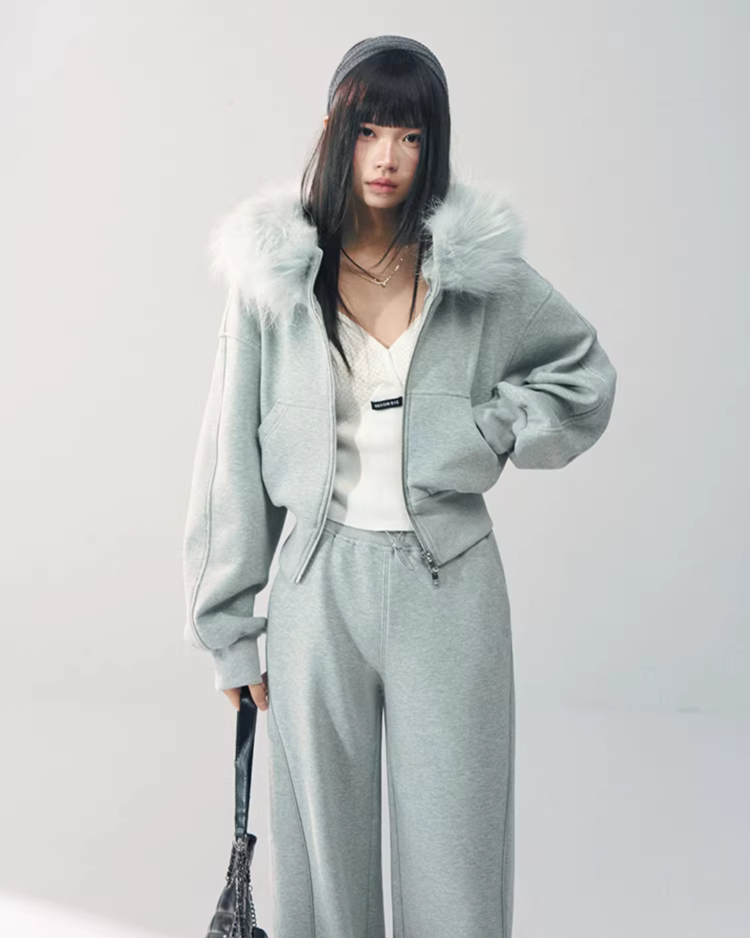 Fur Hooded Hoodie / Sweatpants RCR0015