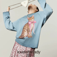 Leopard Print Oversized Sweatshirt / Leopard Mini Skirt LLA0666