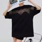 Lace Docking Oversized Tunic T-Shirt FER0228