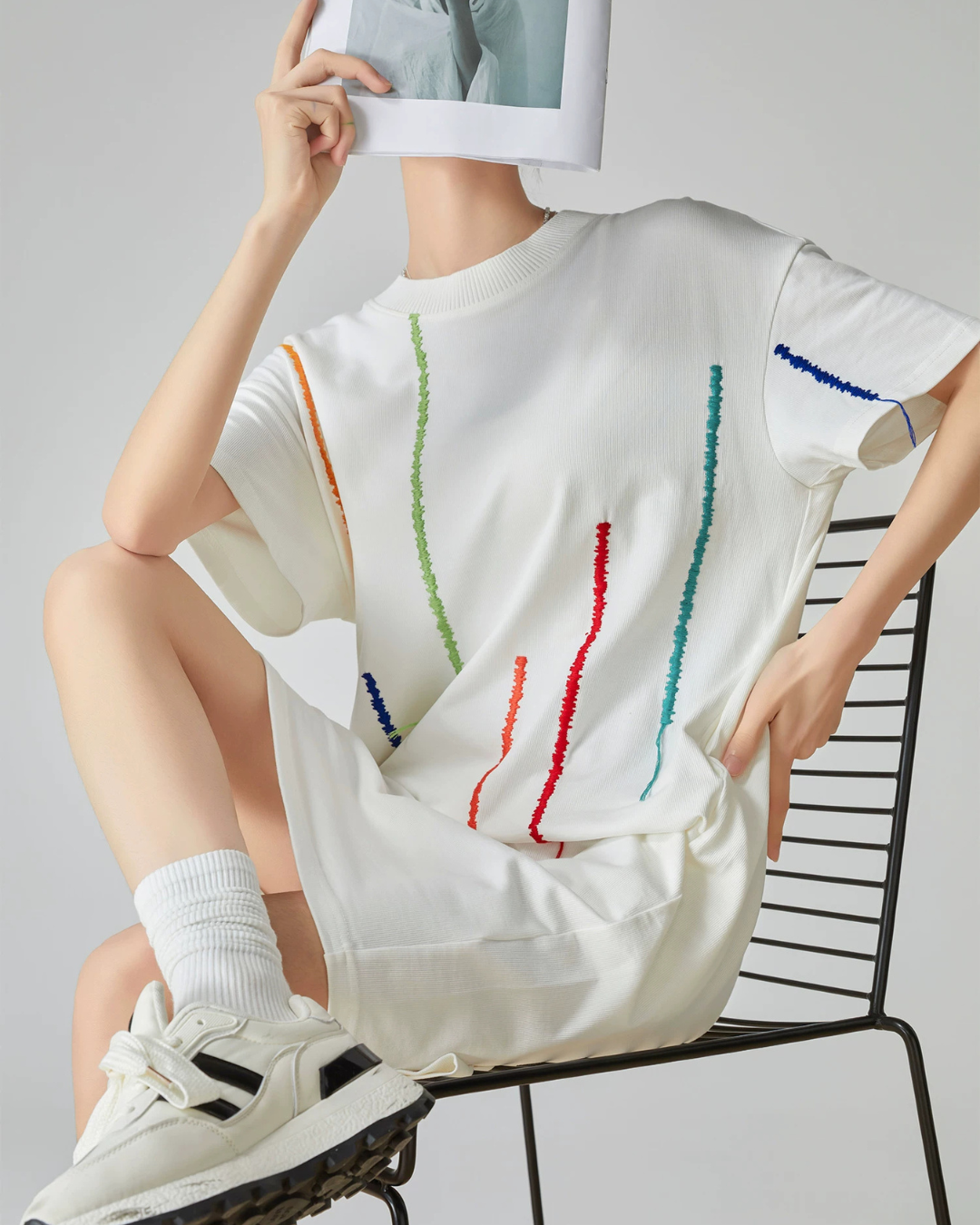 3D Embroidery T-Shirt Dress FER0185