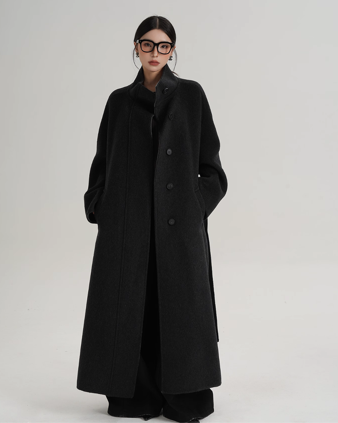 Stand Collar Long Coat SRS0382