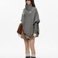 Asymmetry Design Cape Turtleneck Knit CYN0127