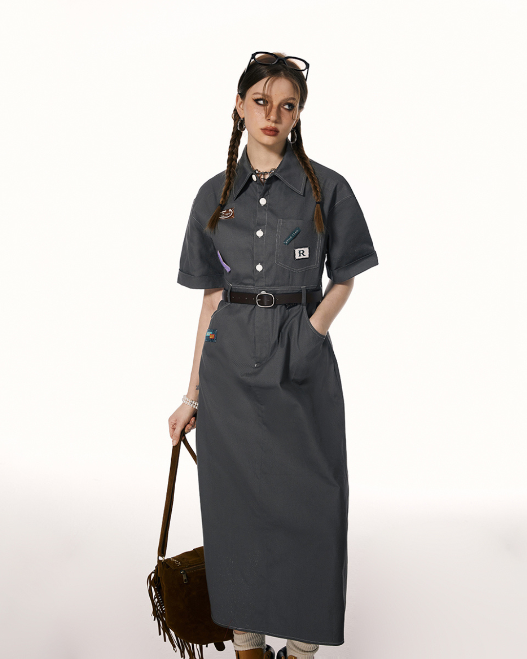 American Preppy Shirt Dress IMO0059