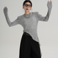 Asymmetry Crew Neck Tops SRS0331