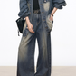 Vintage Denim Jacket / Denim Wide Pants WEO0074