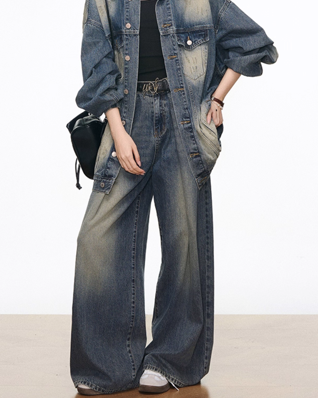 Vintage Denim Jacket / Denim Wide Pants WEO0074