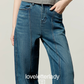 Tight Short-Sleeve T-Shirt / Pocket Print Denim Pants LLA0667