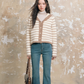 Stripe Retro Collar Knit ASG0054