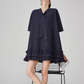 Bow-tie Hem Frill Mini Dress FER0103