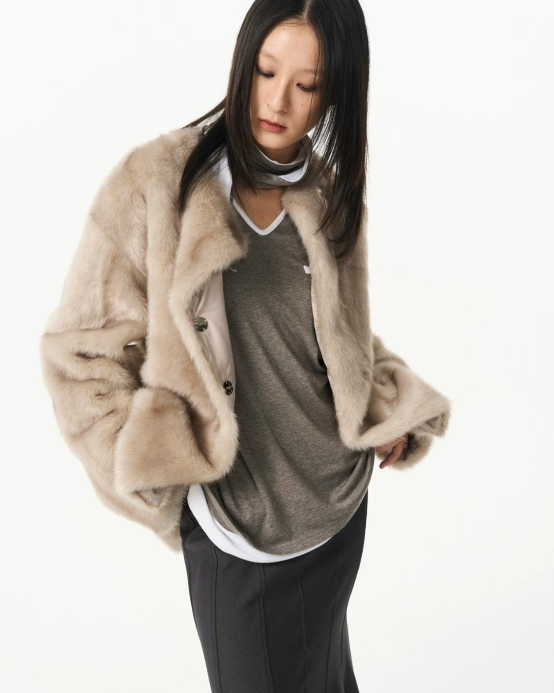 Eco Fur Volume Coat TKC0002