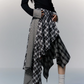 Paid Asymmetrical Long Skirt PUC0013