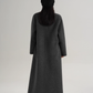 V-Neck Wool Long Coat SRS0387