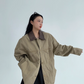 Leather Collar Military Jacket YLS0914