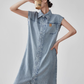 Retro Blue Denim Dress FER0108