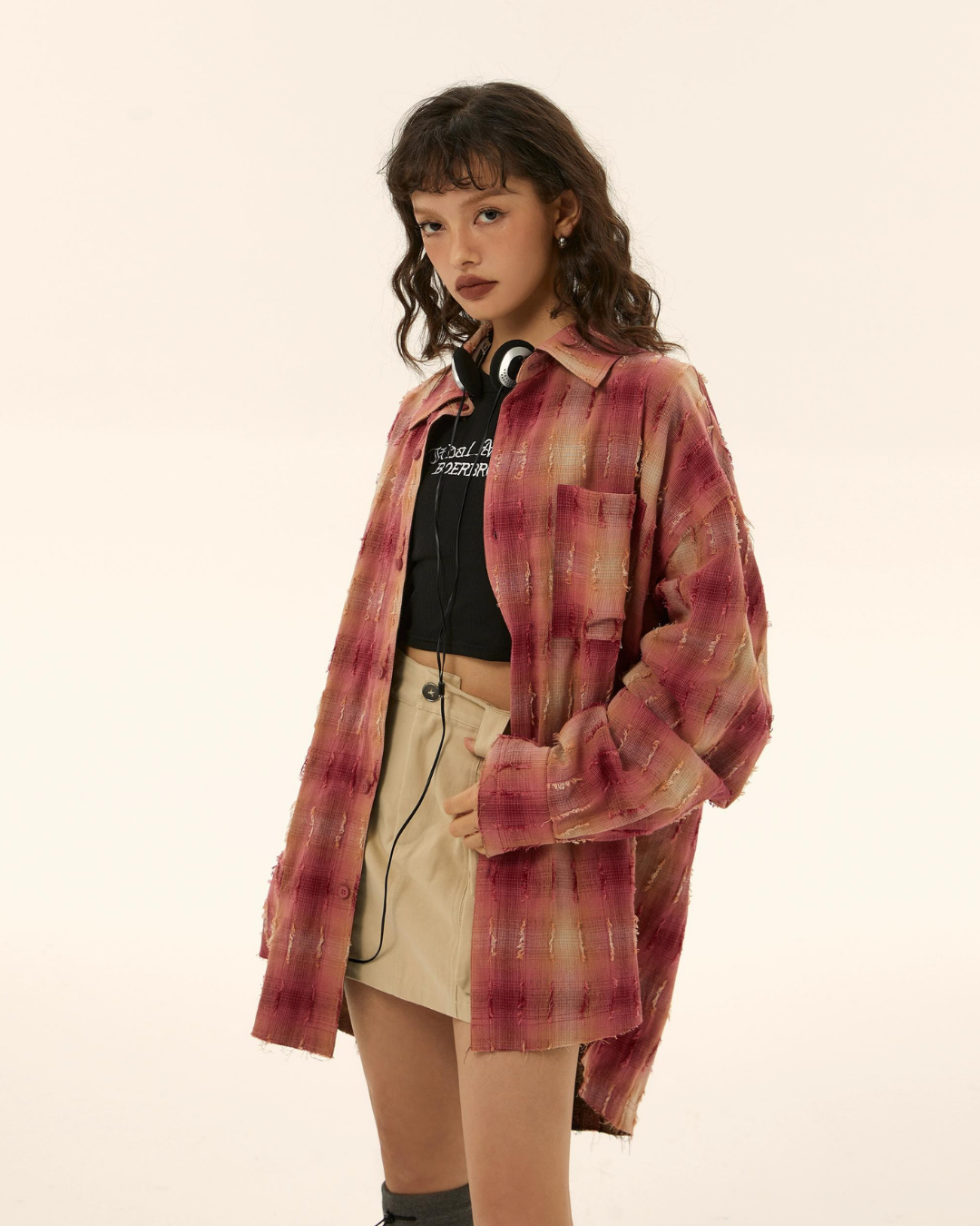 Reversible Vintage Plaid Shirt EZK0013