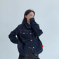 Dark Blue Stitch Denim Jacket YLS0901