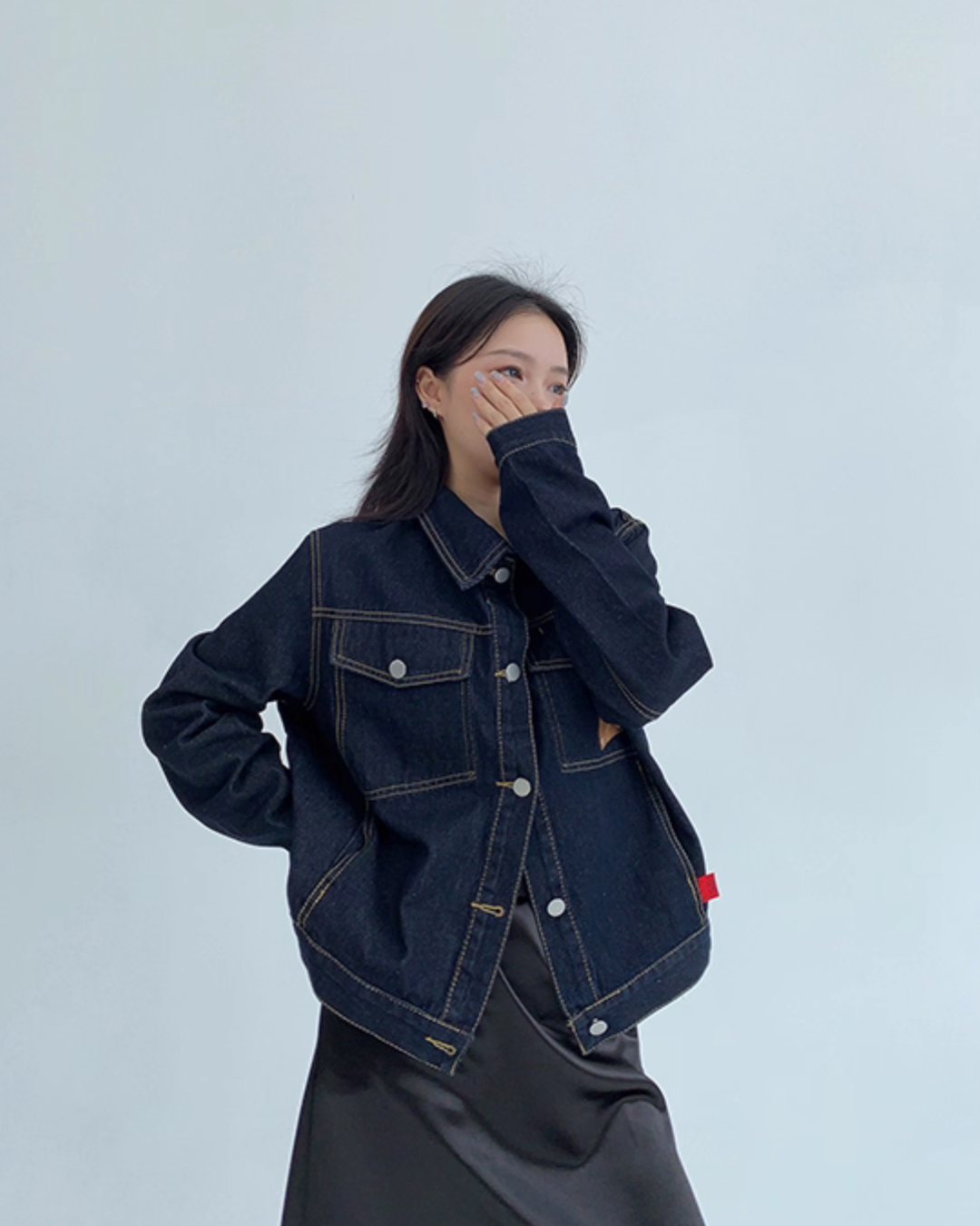 Dark Blue Stitch Denim Jacket YLS0901