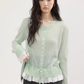 Round Neck Frill Flare Cardigan CHS0009