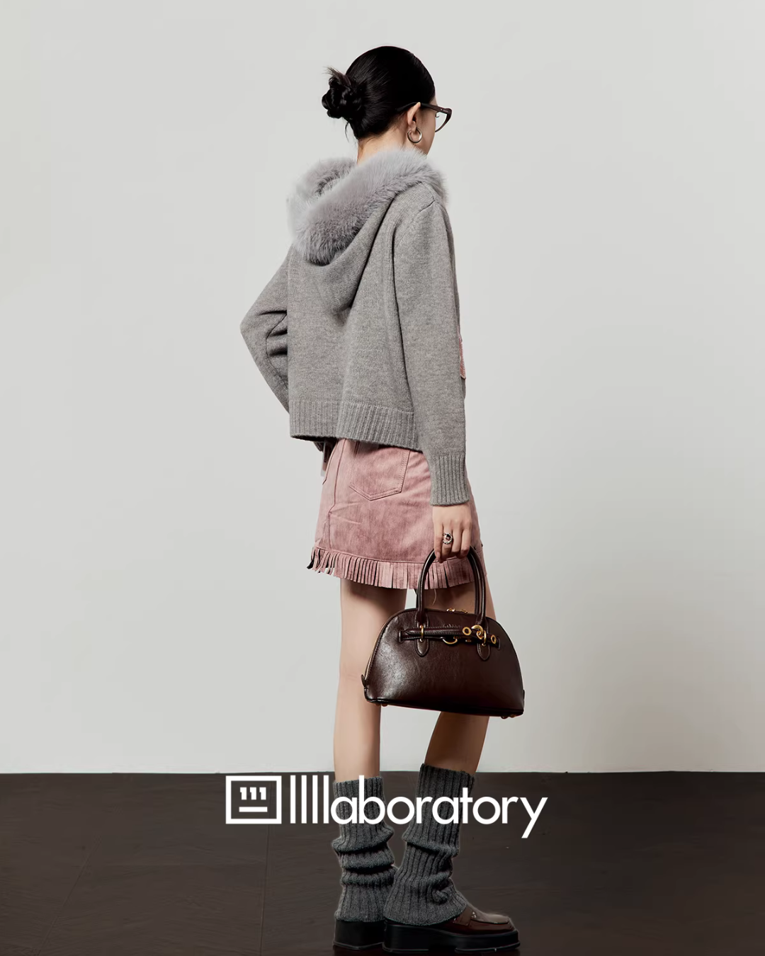 Heart-Eye Embroidered Double Zip Knit LLA0583