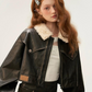 Boa Leather Short Jacket＆Leather Pants MAM0008