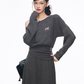 One-Shoulder Long-Sleeve Top / Wide Pants / Relaxed Long Skirt WEO0071