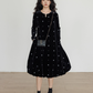 Velvet Vintage Long Sleeve Dress VAS0167