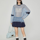 Striped Mesh Long-Sleeve T-Shirt FER0362