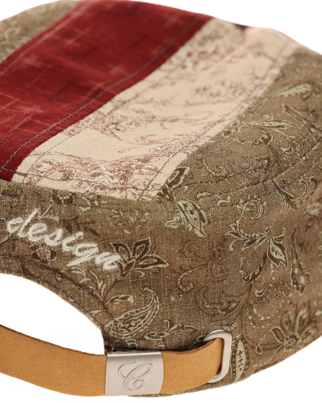 Retro Mix Fabric Embroidered Cap SCY0004