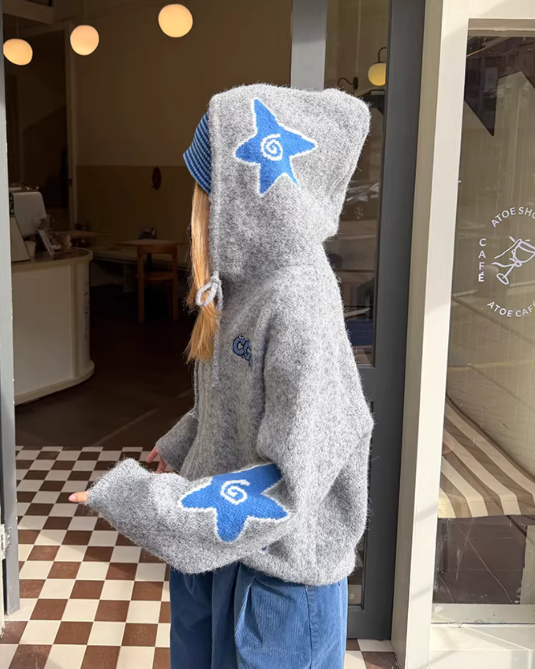 Star Hoodie Knit Jacket CYE0094
